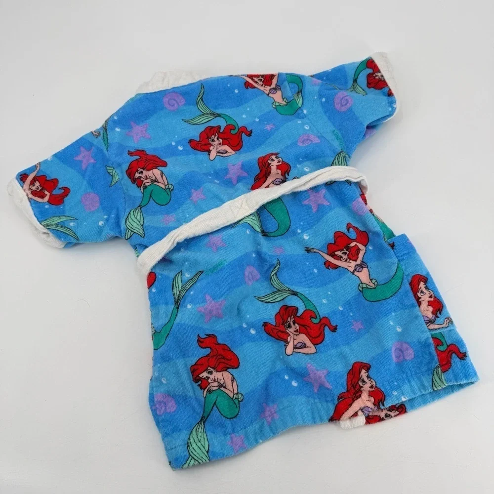 Vintage 90s Little Mermaid Disney Robe Swim Cover Up Kids Small 4 5